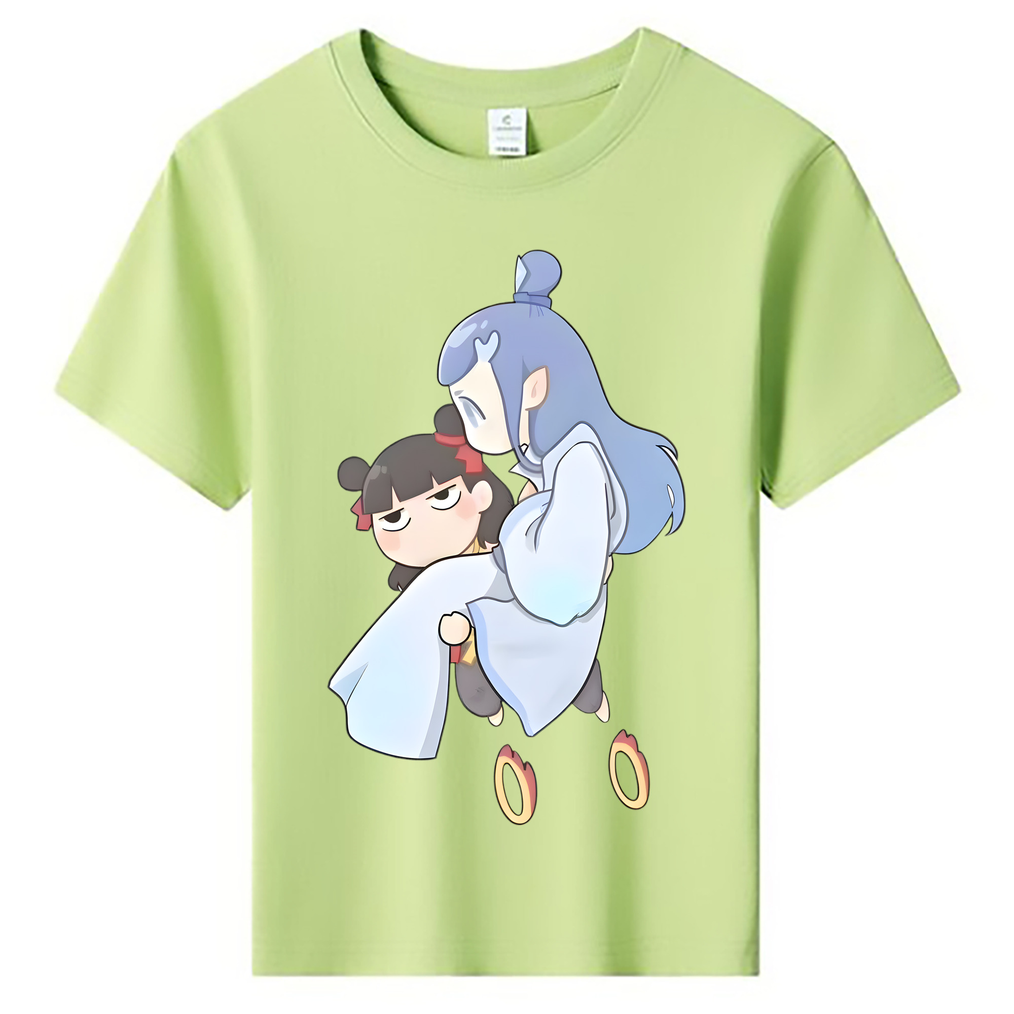 （画像用） Ne Zha 2 ナタ 魔童の大暴れ 綿100％キッズTシャツ（フロントプリント）